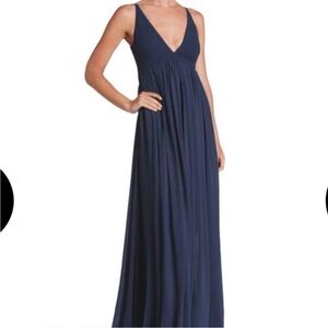Dress the Population Deep Blue Bottom Gauze Maxi Dress